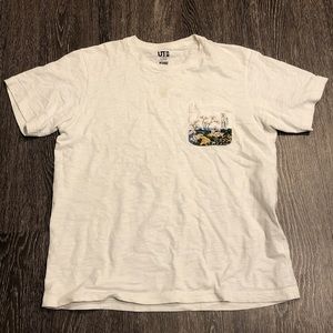 UNIQLO x Hokusai Blue Pocket Tee
